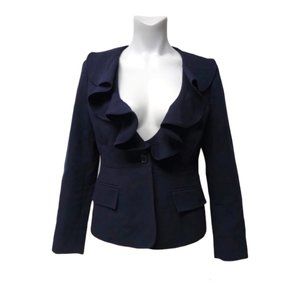 Anne Klein ruffled collared jacket